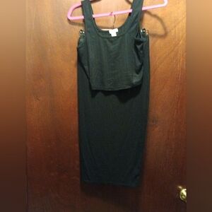 Bozzolo NWOT Maxi Skirt And Vest Top Set Size Medium Black